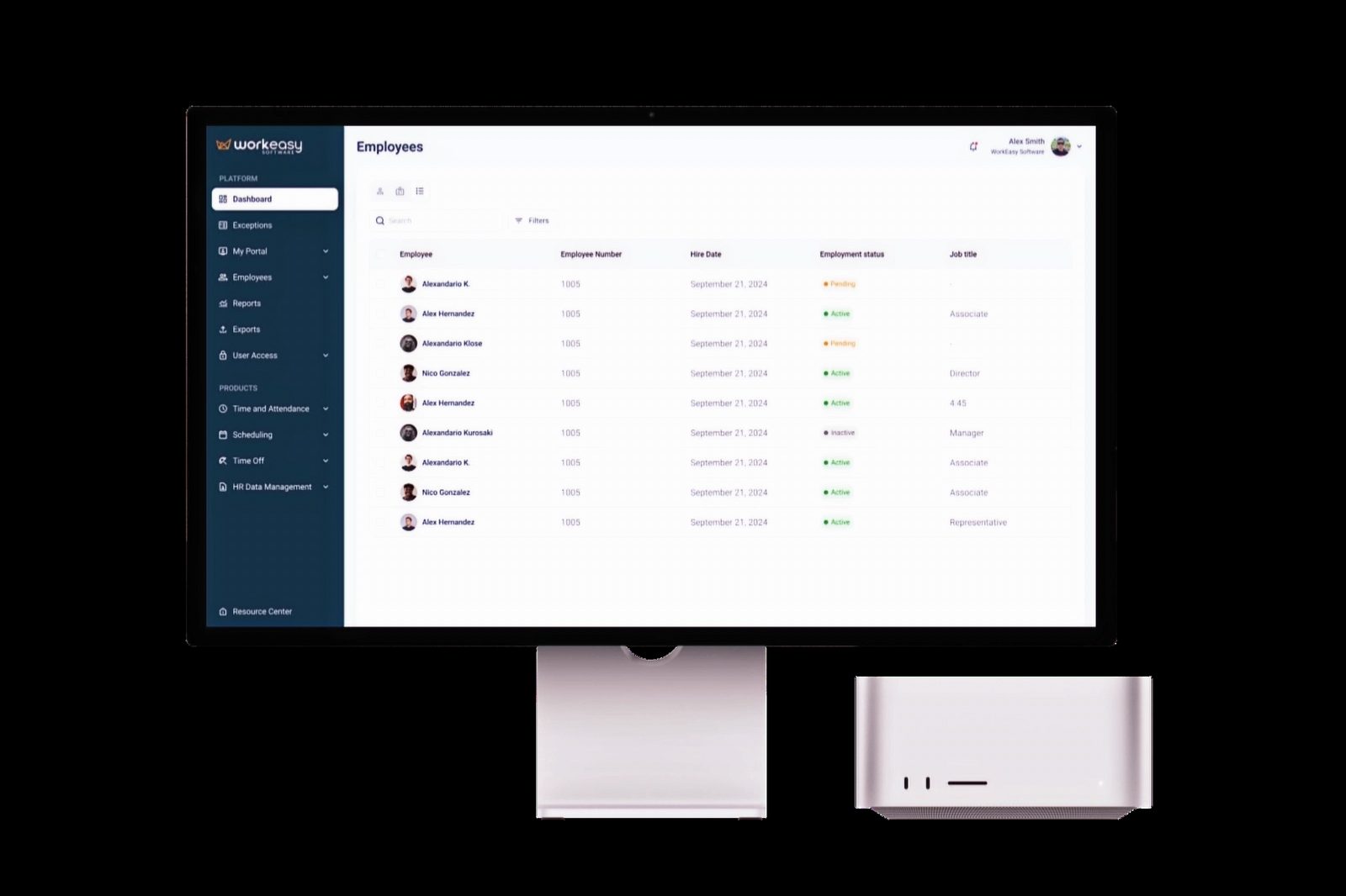 Desktop interface from the Workeasy Software platform redesign